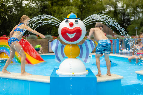 Kinderen spelen in het water