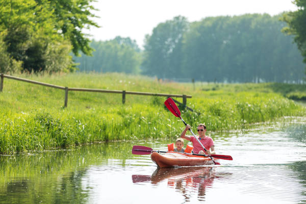 Lekker roeien bij camping